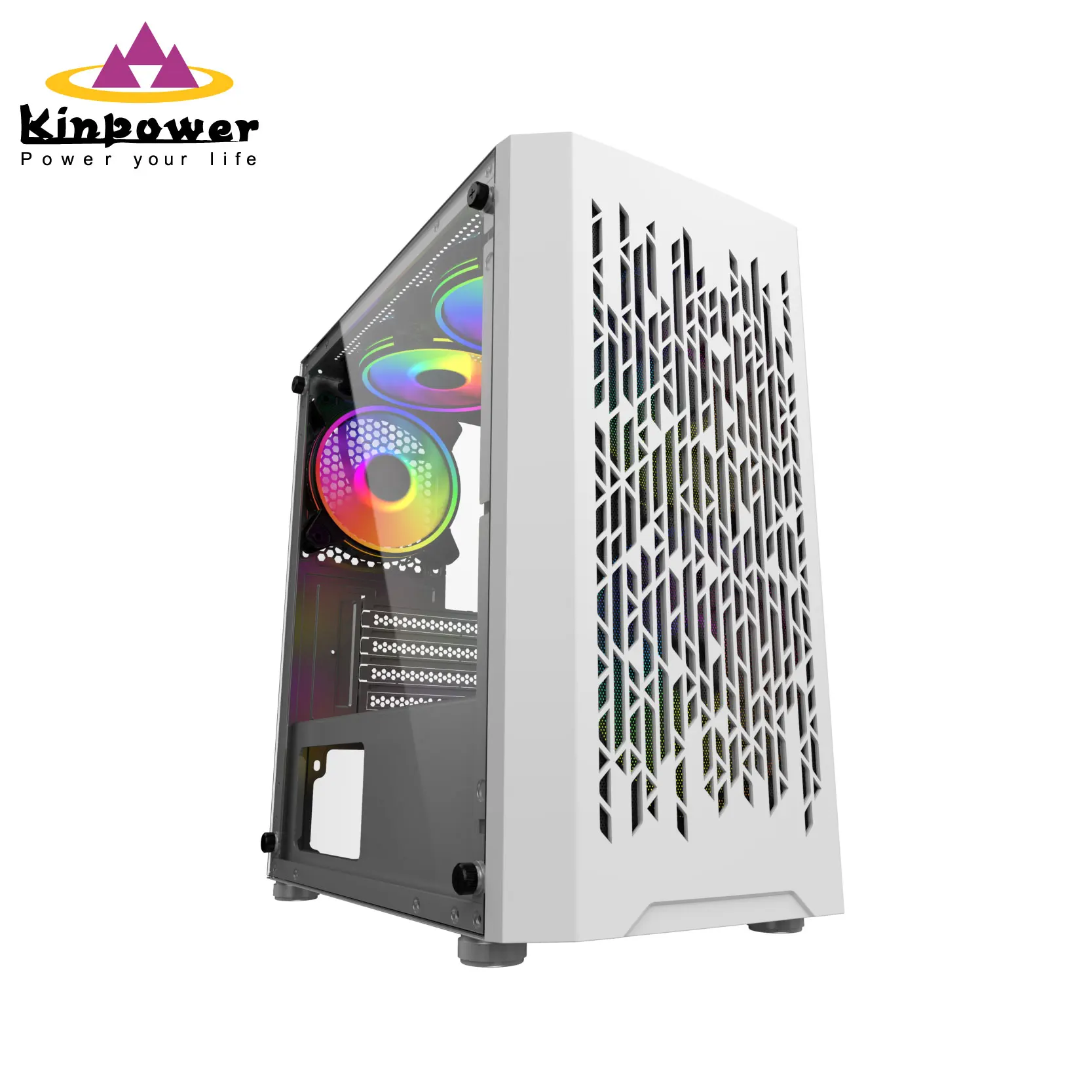Хит продаж, матовый белый корпус компьютера, RGB-подсветка, боковая панель из закаленного стекла с водяным охлаждением, корпус для игрового ПК