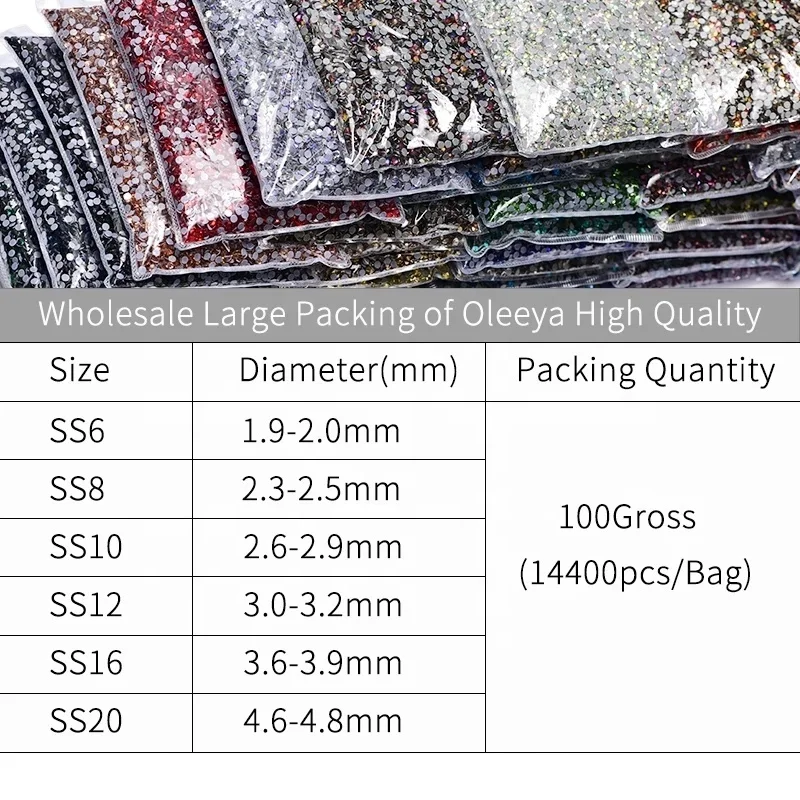 Multi-colored crystal flat bottom drill nail drill wedding dress rhinestone phone case Car logo bright diamond roundabs/hotfix