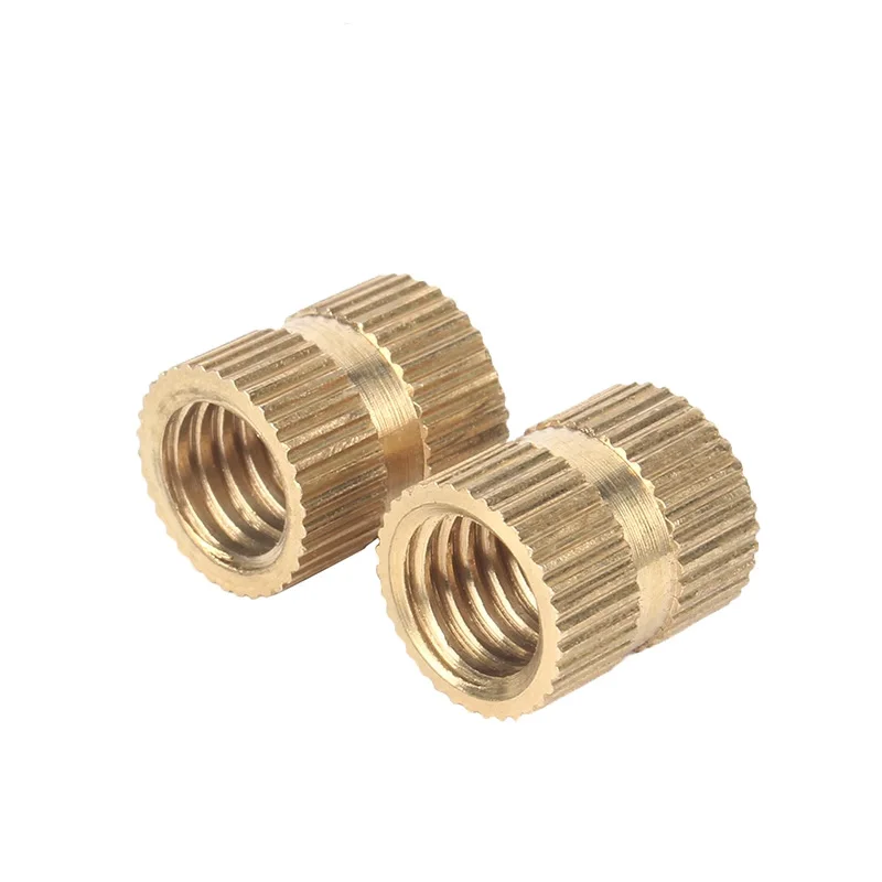 Knurling Threaded Insert Brass Insert Nut M2 M3 M4 Thread Bolt Nut For Wood Automobile & Plastic Injection