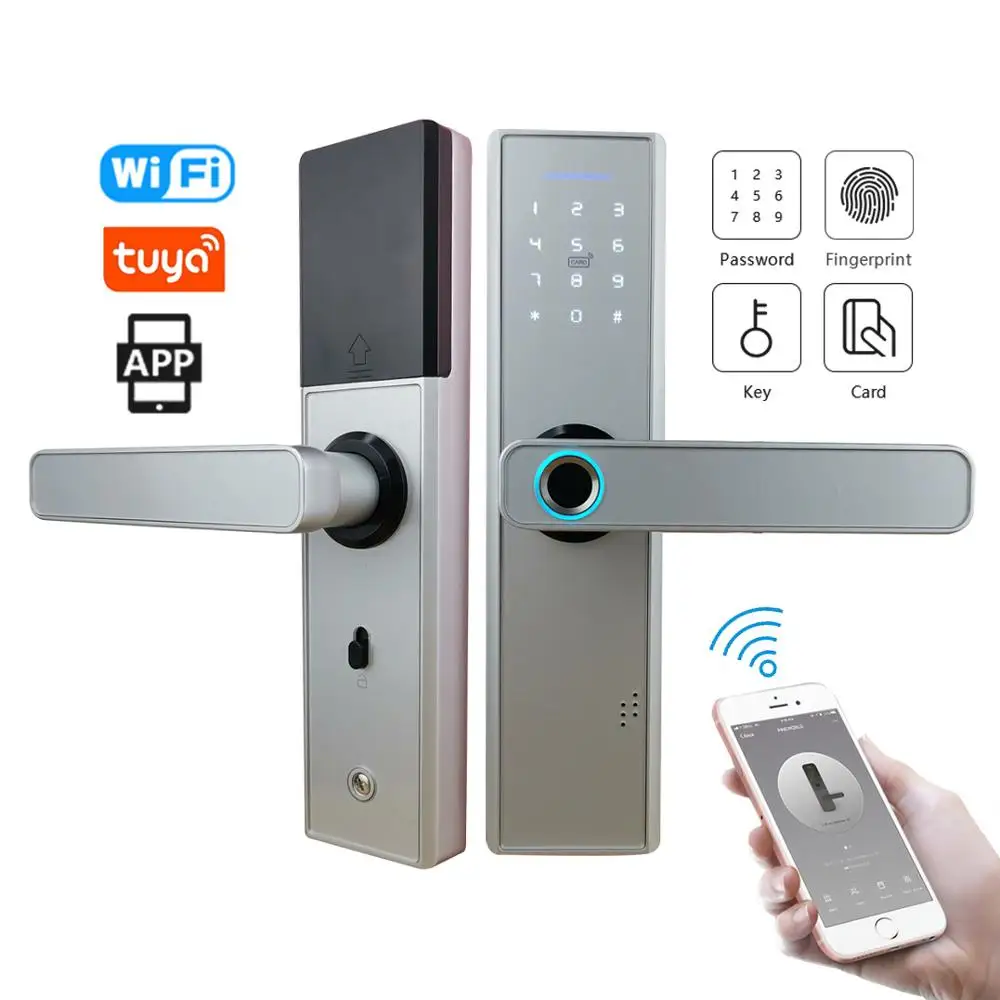 Yoheen Tuya App Wi-Fi дверной замок со сканером отпечатков