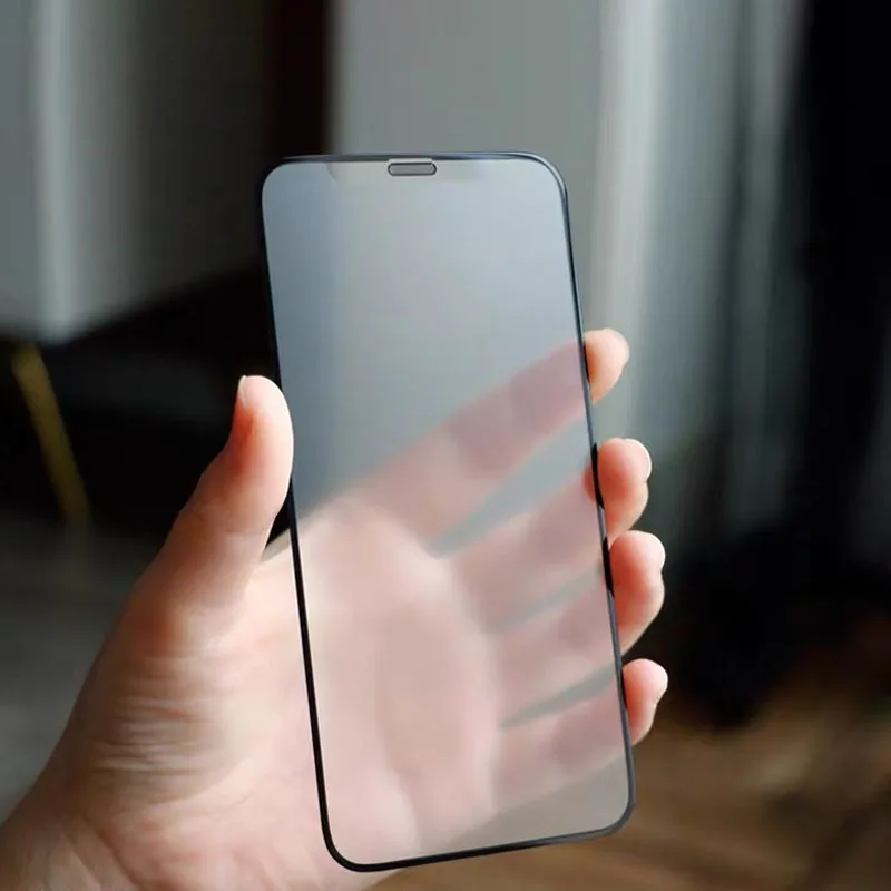 
С уровнем твердости 9H матовая экрана из закаленного стекла для Iphone 8, 11, 12, pro X XR XS MAX SE2 приватные экранные протекторы для пленка Анти-шпион закаленное стекло 18D 
