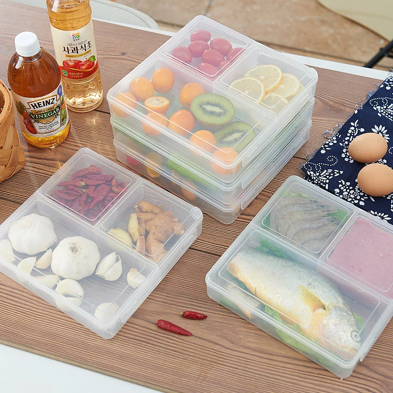 Контейнеры для закусок 3 отсека Bento снэк-бокс разделенные контейнеры хранения пищевых продуктов