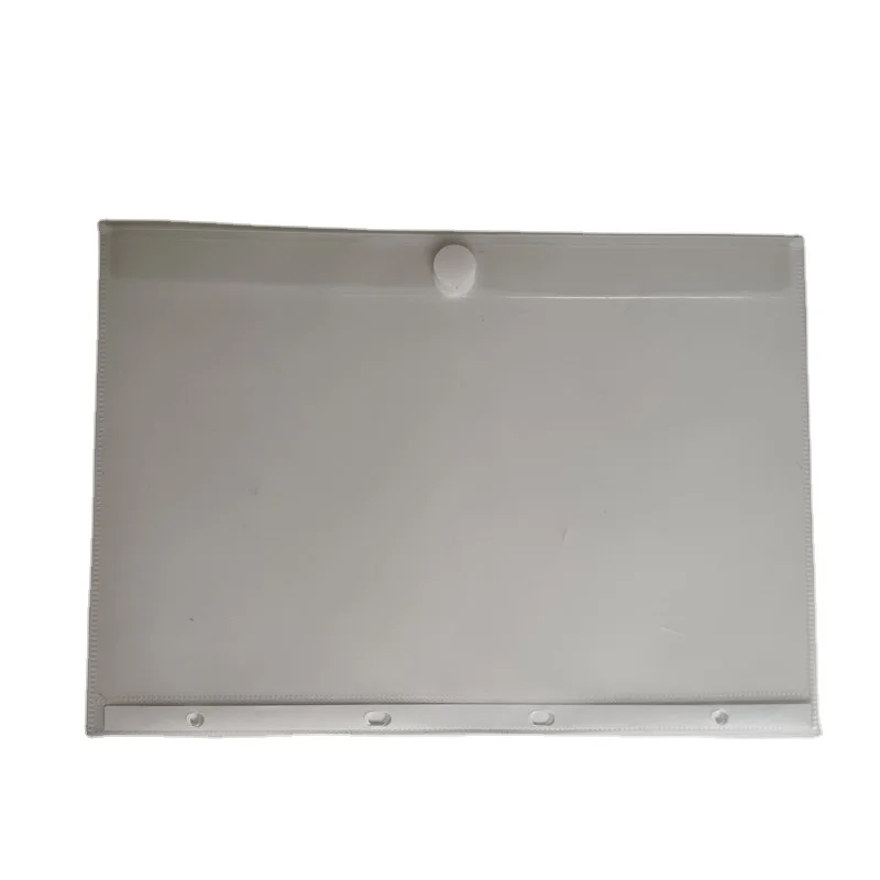 4 holes document bag A4 transparent loose leaf bag pp file bag portfolio folder adhesive button file folder
