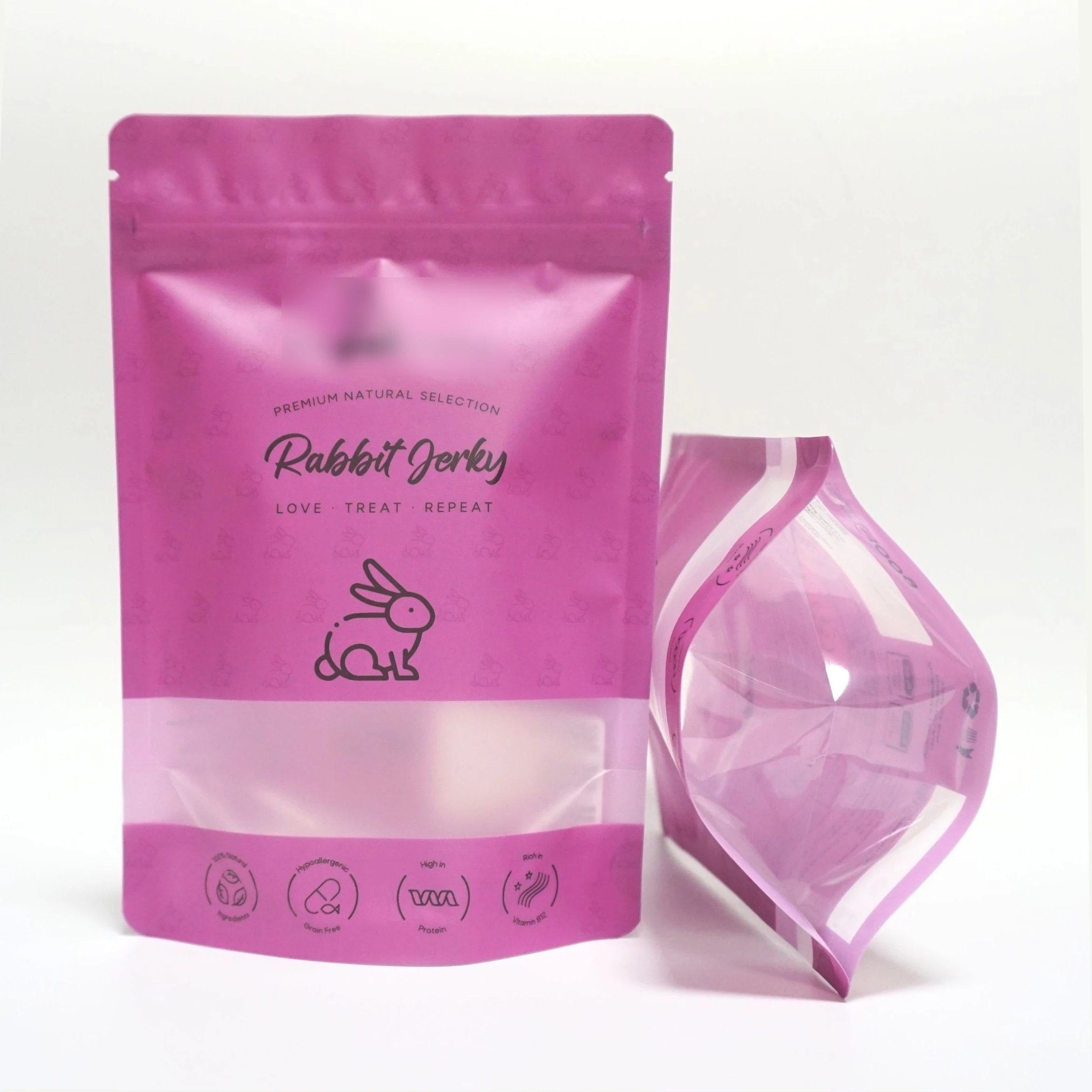 Custom digital printing kids vitamin gummy candy packaging mylar bags recyclable ziplock stand up pouch with clear window