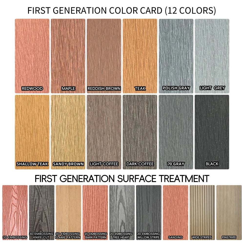 decking wpc 3d embossed floor deck outdoor plastic wood composite anti-uv decking