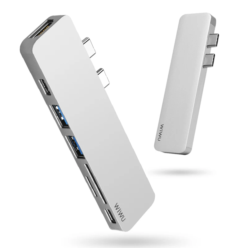 Wiwu Новое поступление 7 в 2 USB C Hub адаптер 3 0 HD MI SD TF для MacBook