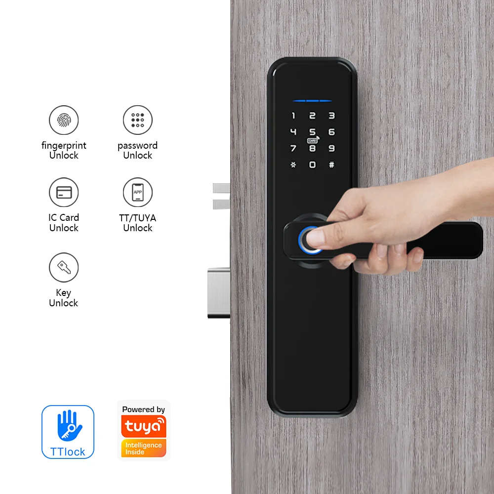 Factory manufacturer cerradura inteligente outdoor entry digital tuya hand door smart lock