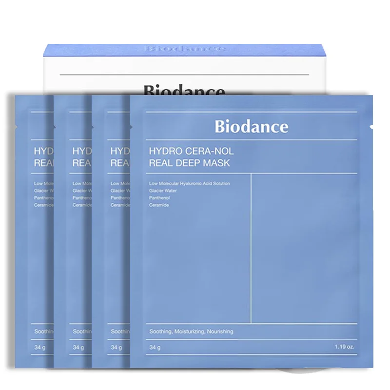 BIO-COLLAGEN REAL DEEP MASK for Face Skin Care Hydration Strong Adsorbency Crystal Facial Mask