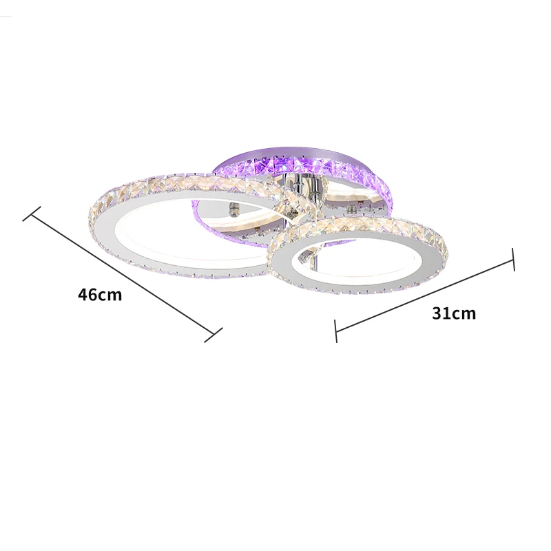82 Вт светодиодный круглый потолочный кристалл свет пульт дистанционного управления RGB Изменение Цвета Новое поступление светильник для экспорта