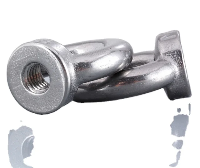 A2 A4 Stainless Steel Bolt Fasteners 6mm 8mm 10mm 12mm Threaded Eye Bolt with Polishing Finish GB Standard Hex Bolt