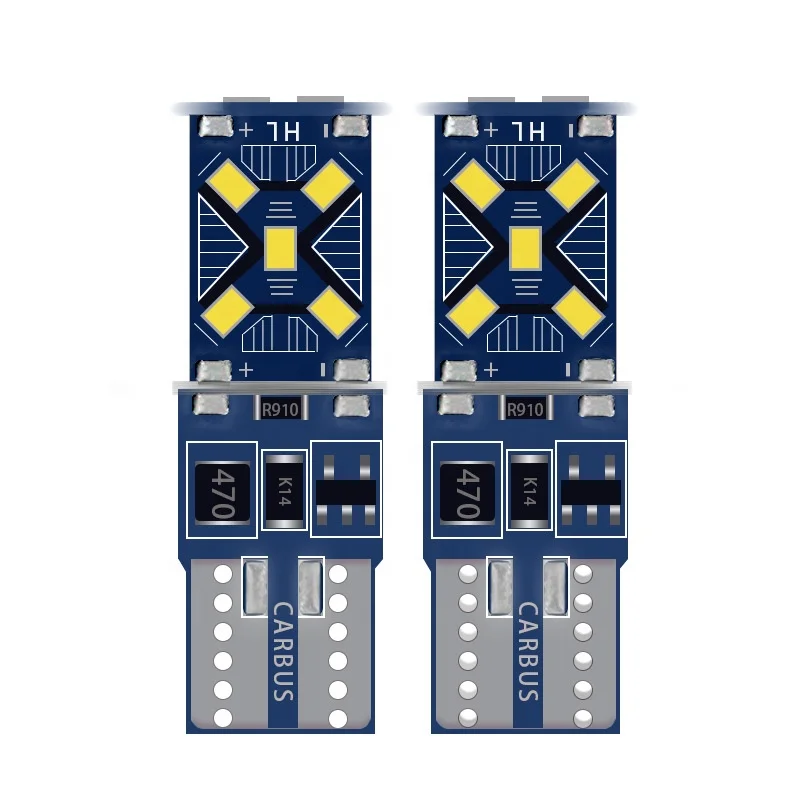 12V White W Canbus led 194 168 T10 2016 15 SMD  Luz Luces Auto Bulb Led T10 Canbus T10 LED for Car Interior Accessories