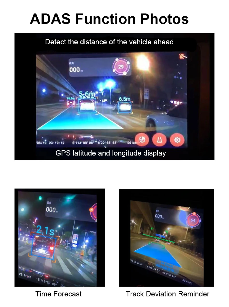 Night Vision USB Android dash camera 720P Hidden Front view Car recorder for Android navigation adas ADAS Camera Dash Cam