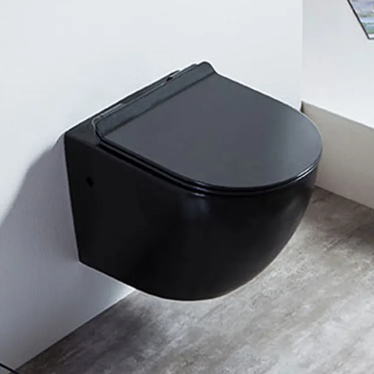 new black wall hung toilets Small family bathroom wc pulse flushing color  toilet bowl modern wall hanging toilet european