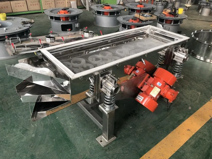 Single Layer Stainless Steel 304 Linear Vibrating Screen Sieve Separator For Macadamia Kernel Nuts