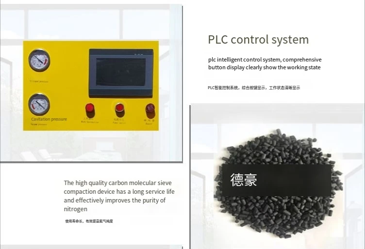 PLC Control System Mini PSA Nitrogen Generator Insulating Glass Nitrogen & Argon Replacement Machine