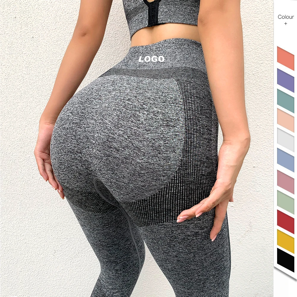 Custom  Acid Wash Ruched Vital  Yoga Pant Non See-Through Yoga Workout Gym Leggings Scrunch Butt Seamless Leggings for Women