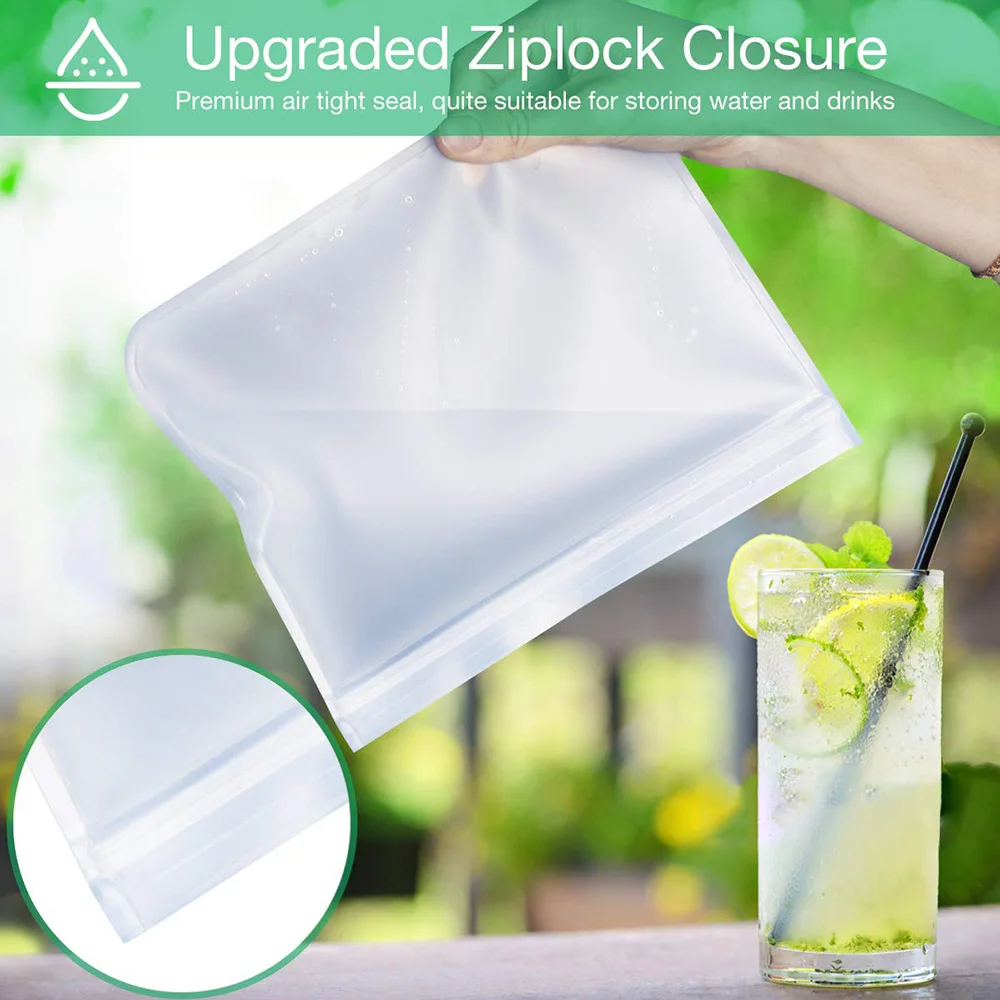 Reusable Lunch Bags PEVA Bags Clear Food Storage Package Small Jewelry Packing Bag