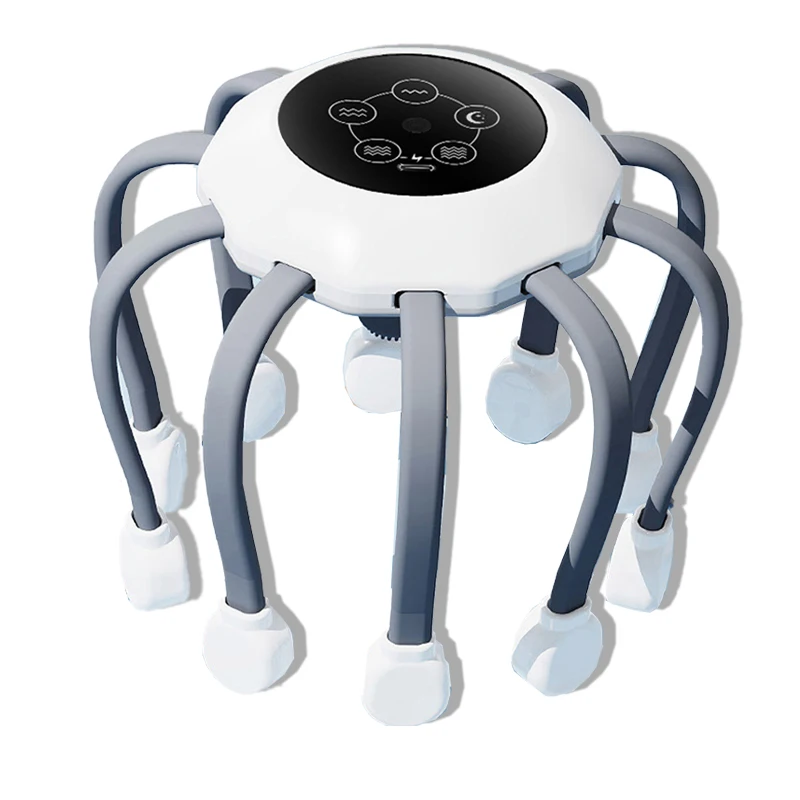 Electric Vibrating Full Body Relax Scalp Massage Promotes Blood Circulation Relieves Fatigue Octopus Head Massager
