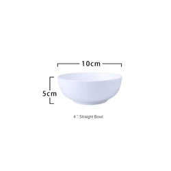 Custom logo restaurant hotel 4/4.5/5/6/7/8/9 inch plain white round porcelain dinner rice soup ceramic bowls