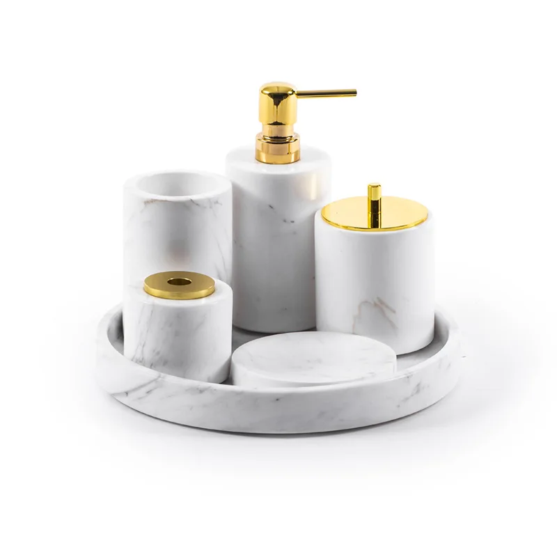 Newest Design Custom Indian Handmade White Marble Square Bath Set And Bathroom Accessories For Hotel Decoration Home Decoration