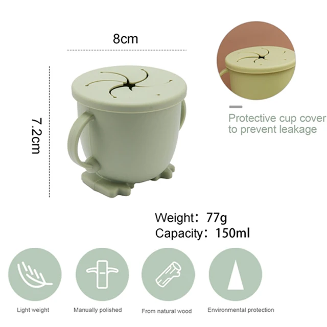 BPA  Free Feeding Tumblers No Spill Kids Toddler Silicone Baby Snack Cup  Kiddo Snack Cup Baby With Lid