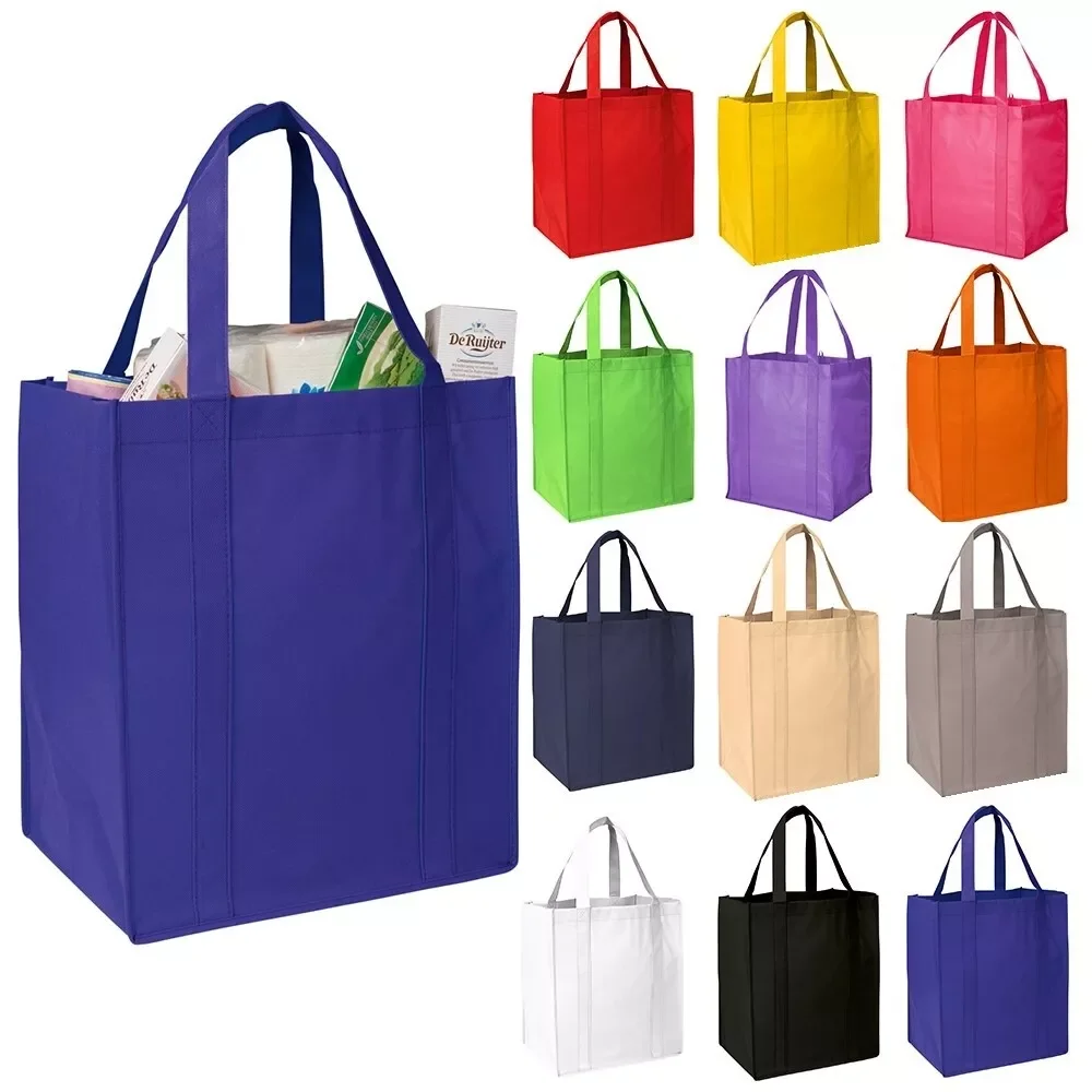 2024 Customized Non-Woven Tote Bag Hot Sale Reusable Student, Shopping Handbag with Custom Logo PP Woven Material for Gift Use/