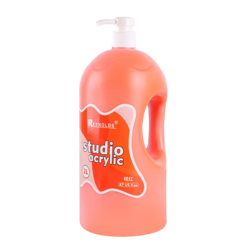 Хит продаж, профессиональная акриловая краска для художников, Нетоксичная, металлик, 2 л