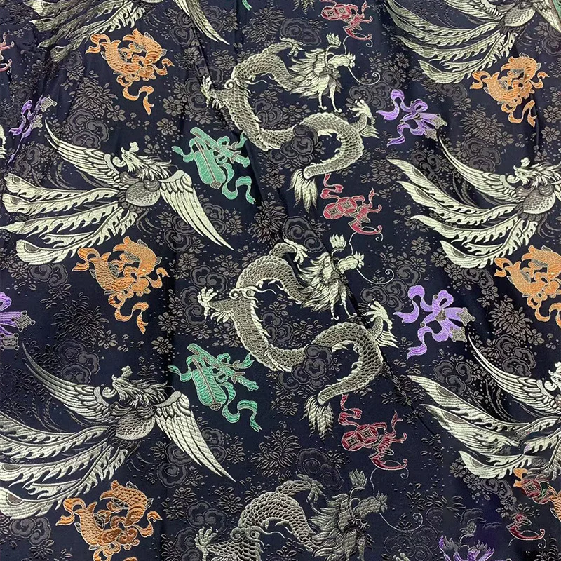 Wholesale Brocade Fabric Dragon Cheongsam Suit Silk Brocade Jacquard Fabric