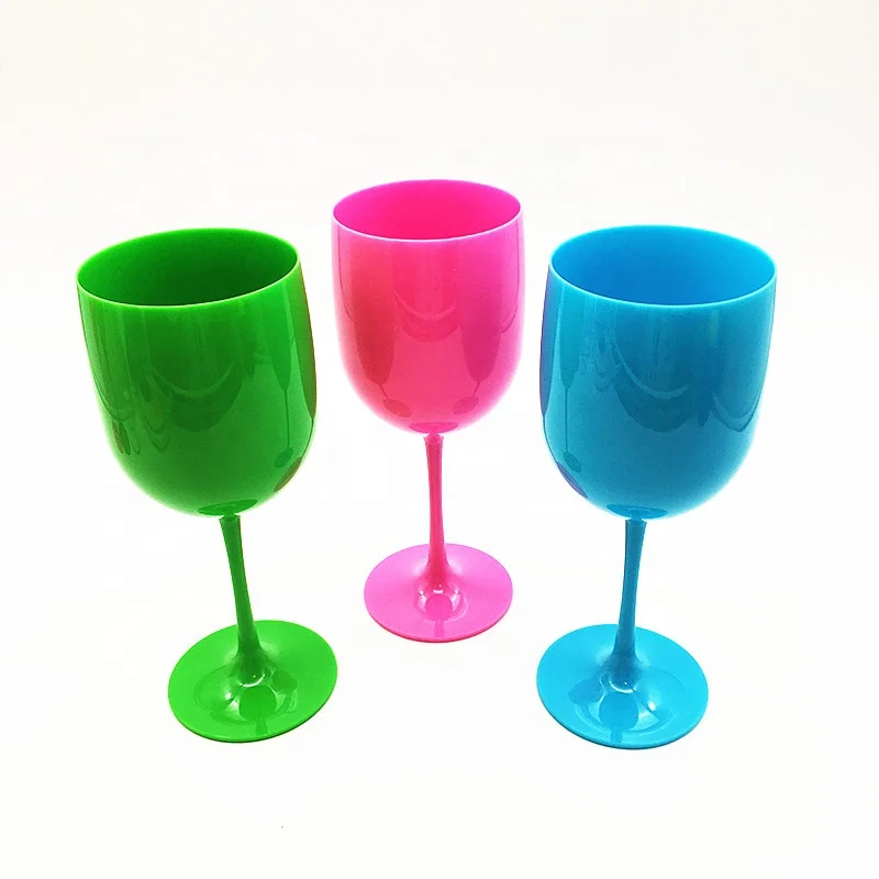 Promotional gifts 16oz acrylic plastic champagne flutes Wine Glasses Reusable Plastic Goblet cups 480ml