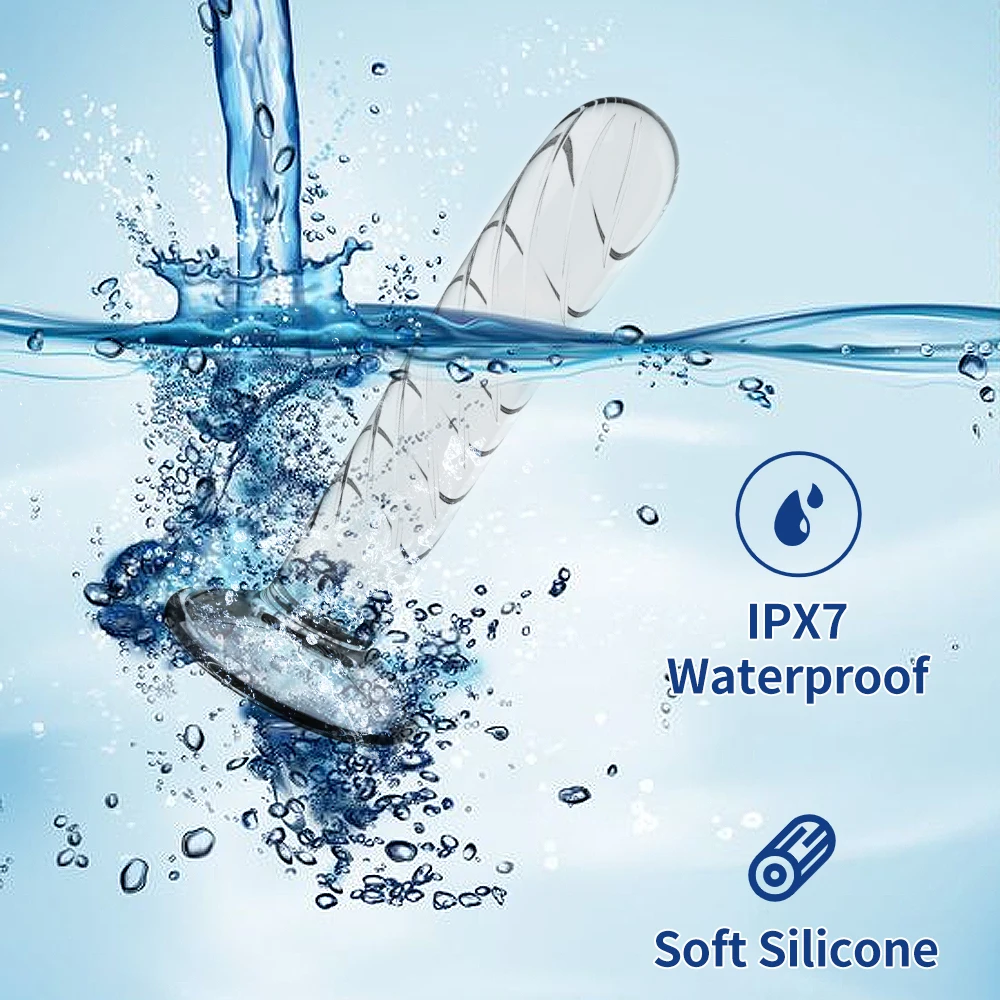 Dildo For Women Big Penis Sex Toy Sucker Penis Crystal Transparent Quality TPE Sex Toys Female Sex Shop