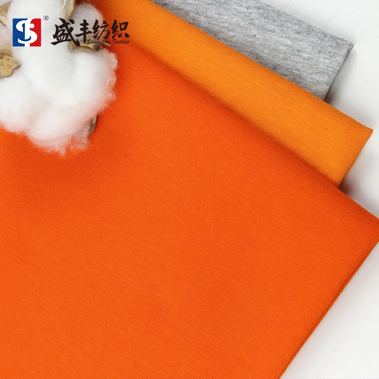 Factory direct wholesale semi combed cotton single jersey 100% cotton fabric single jersey knitted fabric for t-shrits