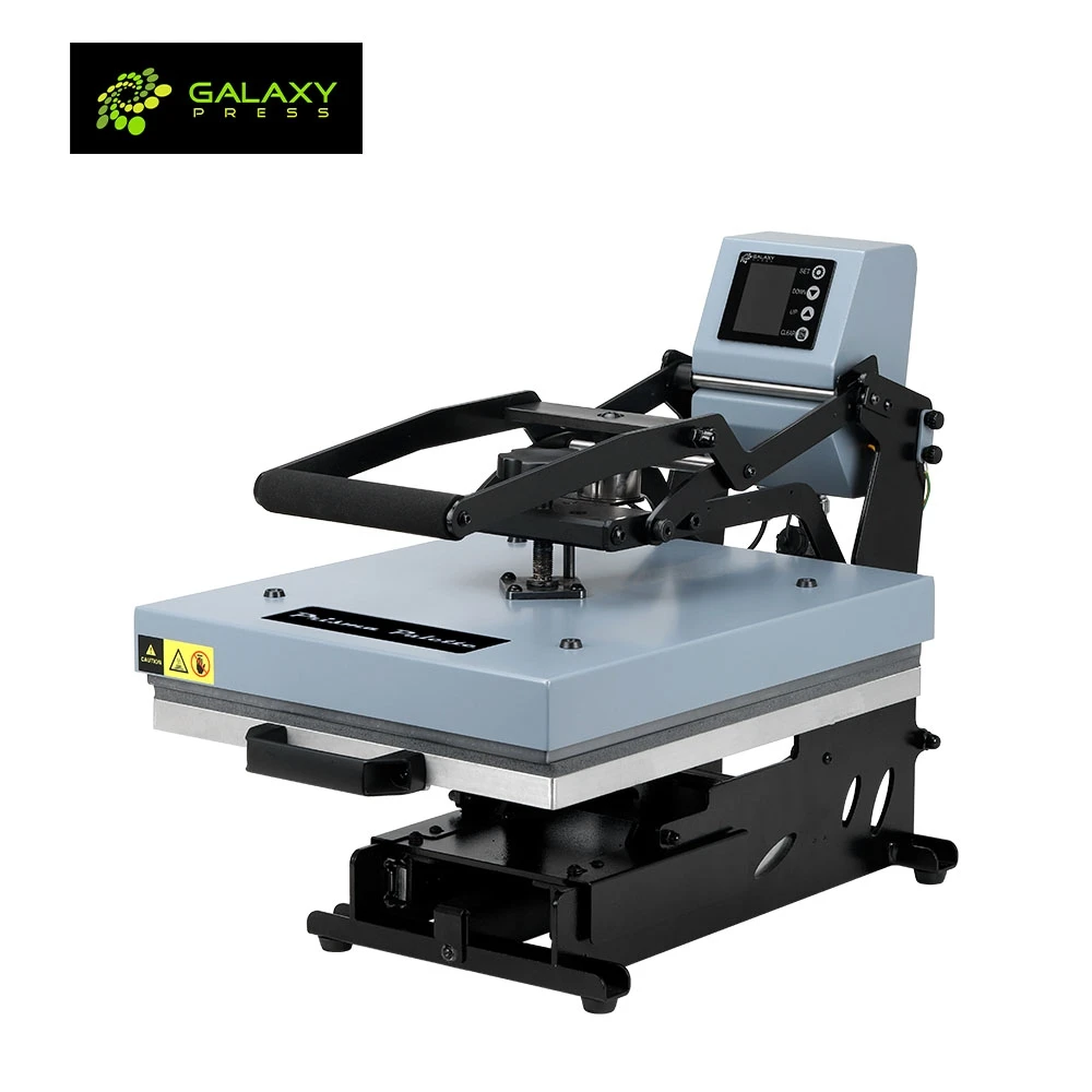 Galaxy Wholesale Hobby Press Gs-804 Flat Heat Press Transfer Machine Ramlock Ramspin Automatique Heat Press 16X20 For T-Shirt A3