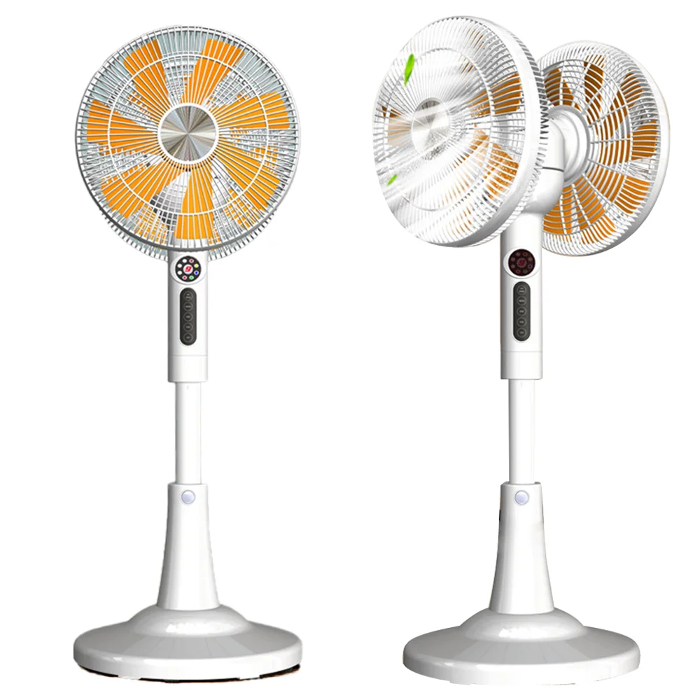 Double Fan 360 Degrees Recharging Rotating Air Circulation Cooling Charging Home Two Sided Fan with Battery