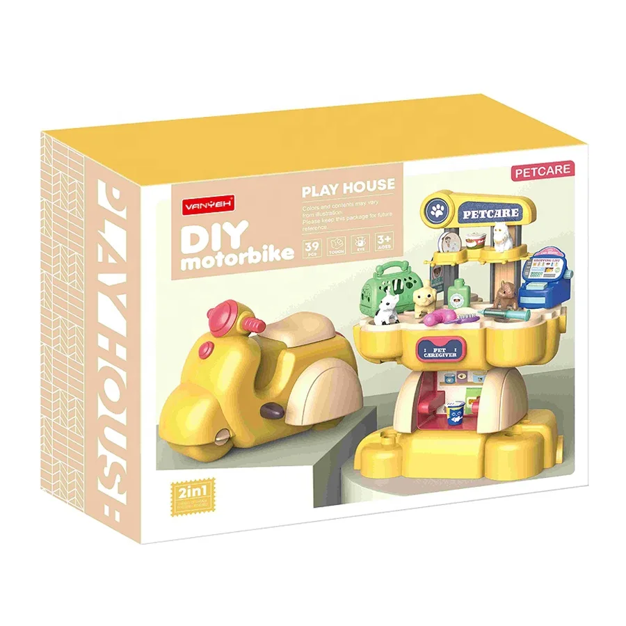 39Pcs Backpack Toy 2 in 1 Dog Pet Vet Play Set 21PCS Role Play Doctor Kit with Water Pump for Kids Pet Caregiver Play Toys