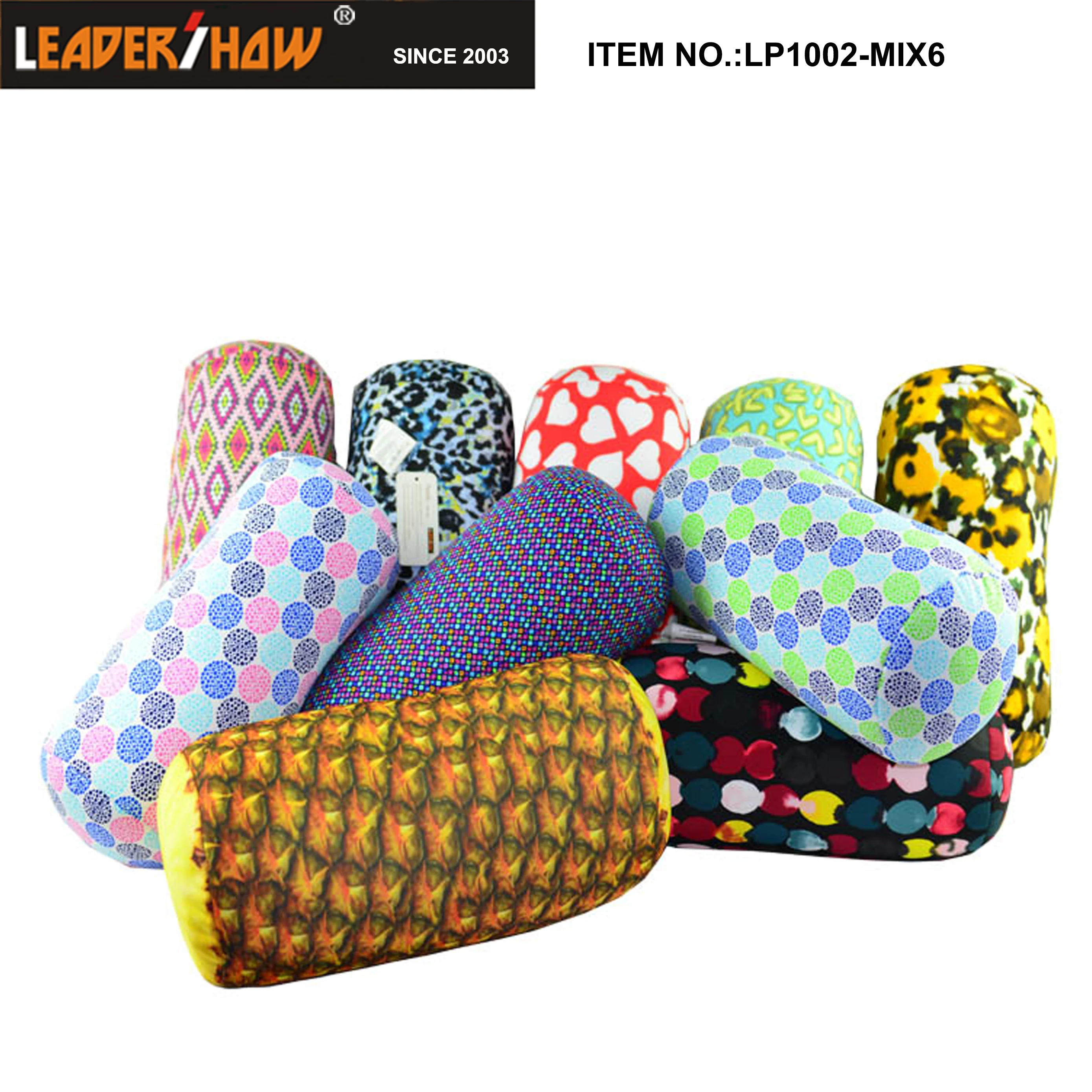 Wholesale Custom any color  sofa cushion tube cylinder shape microbeads massage hold pillow