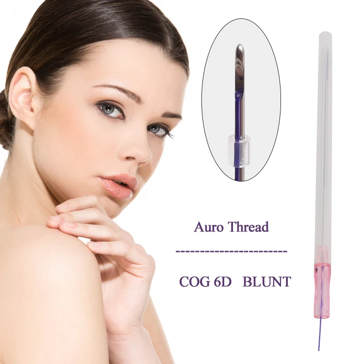 Free shipping cog 6d 19g 100mm sharp needle PCL thread to facial rejuvenation
