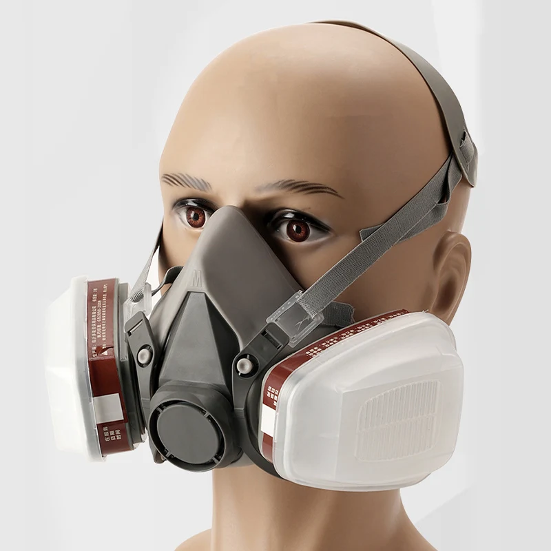 With Double Changeable Filters Silicon Half Face Gas Mask 3D For Dust Proof
