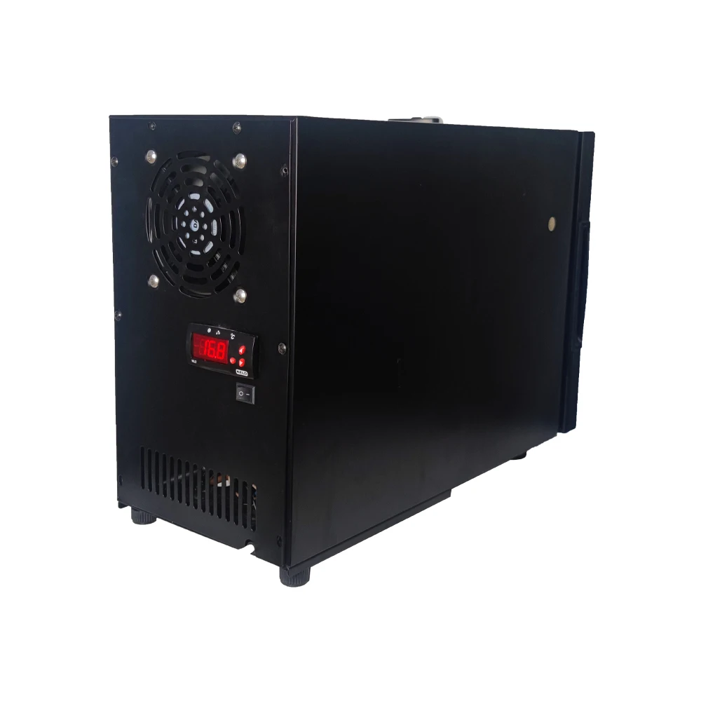 Glass Door Milk Cooler Fridge For Coffee Machine With Milk Tube Holes