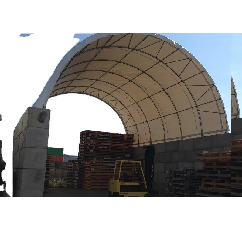 Double Truss Storage Shelter Outdoor Canopy Tent Dome Steel Frame Tent Container Tent