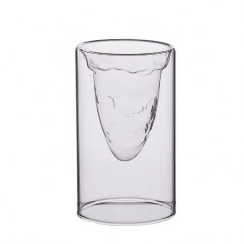 Borosilicate Double wall skull glass borosilicate glass tea cup Elegant