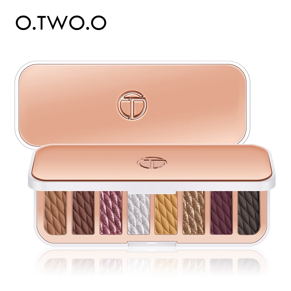 O.TWO.O Free Sample New 8 Glitter Long Lasting  Eyeshadow High Pigment Matte Pearl Colors Eyeshadow Palette