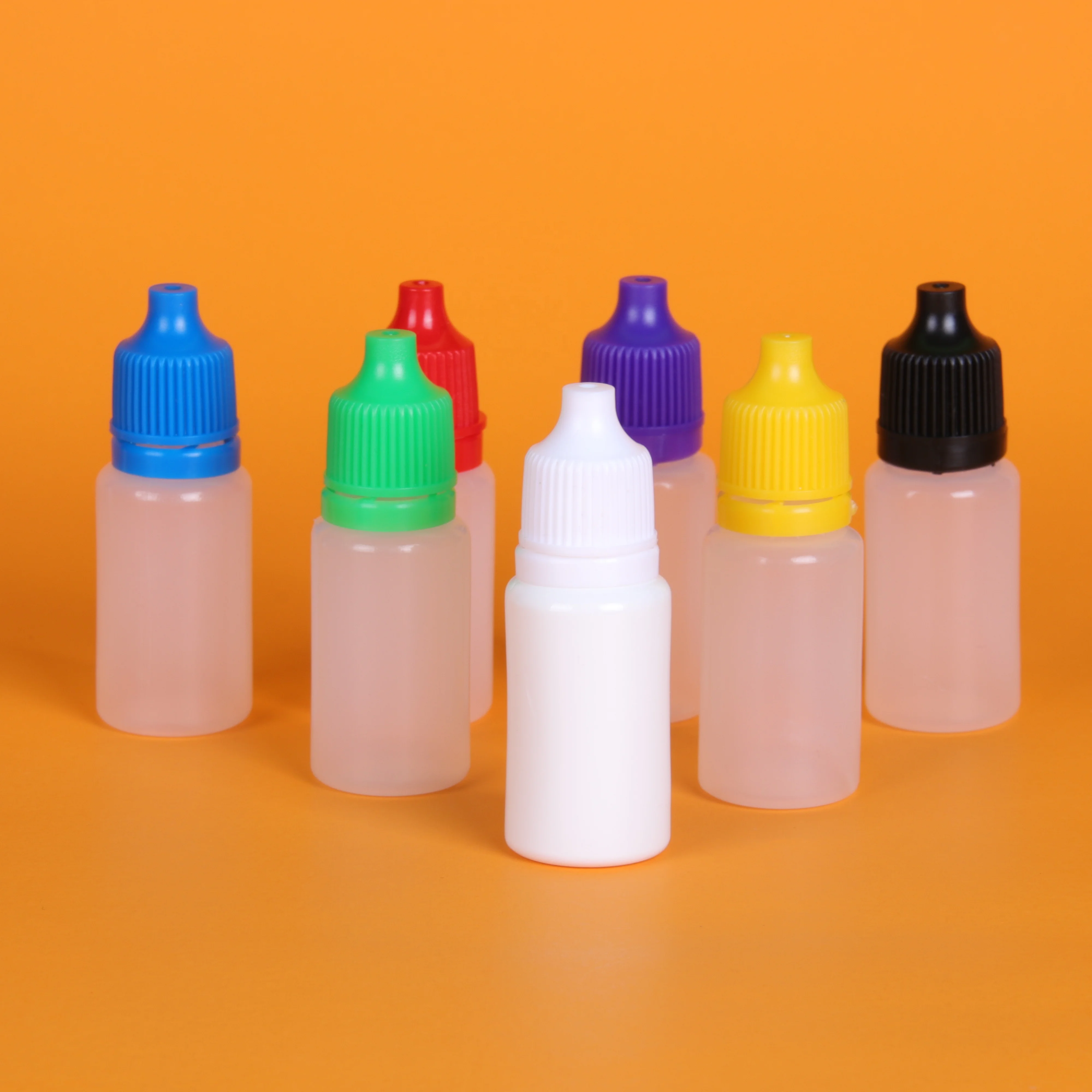 Cheap custom pet squeeze plastic bottle long mouth eye drop bottle glue bottle with dropper
