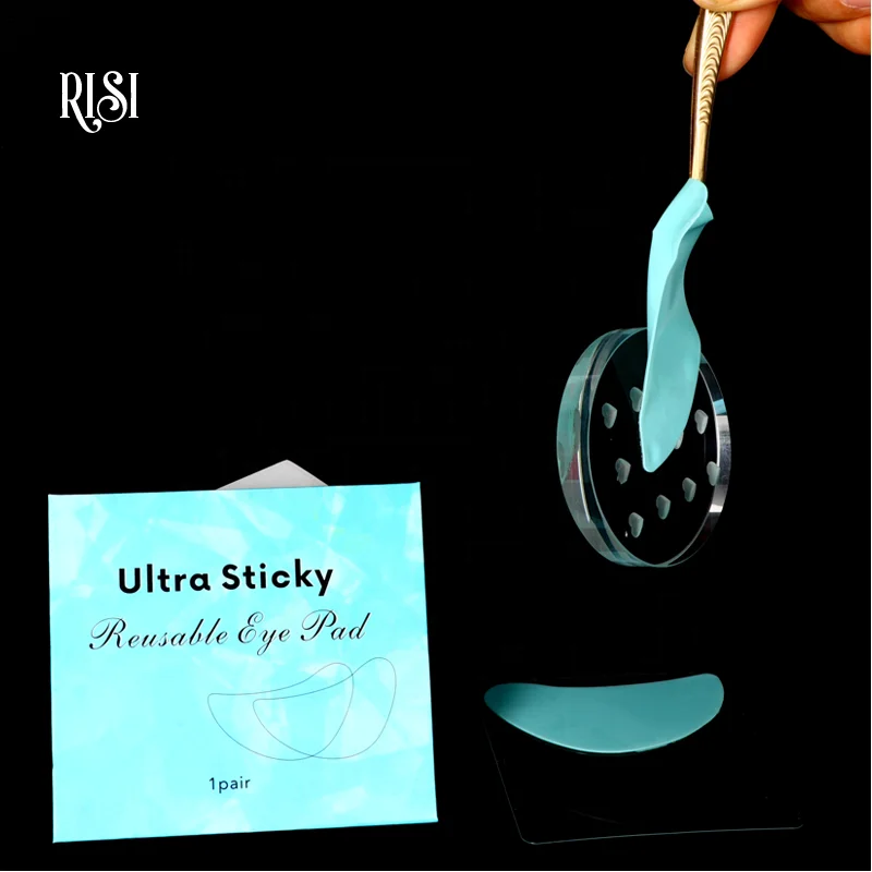 RISI Eyelash Extensions Lash Eye Pads Private Label Silicone Reusable Under Eye Patches