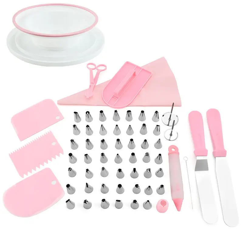 Non-slip Cake Decorating Supplies Cake Turntable Baking Tools Nozzles Piping Tips Sets Baking Tools Cake Decorating Set