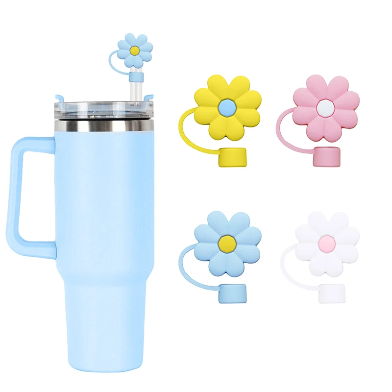 Silicone Manufacturer Natural World Reusable BPA Free Silicone Straw Stanley With Accessories Food Grade Straw Tip Cover Cap