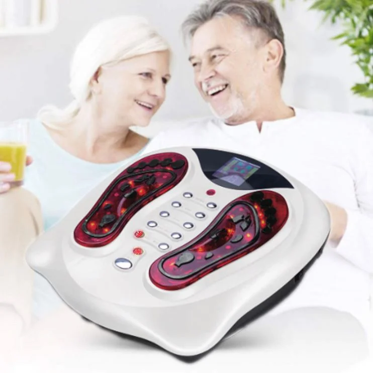 OEM Foot Massager Circulation Stimulator Heat EMS 4 Electrode Muscles Shoulders Circulation Neuropathy Cramps Foot Massager