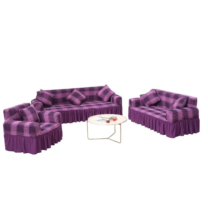 Home Center Bubble sofa cover Universal High Stretch Durable Furniture Protector Spanx Sofas Cover Slipcover with Skirt