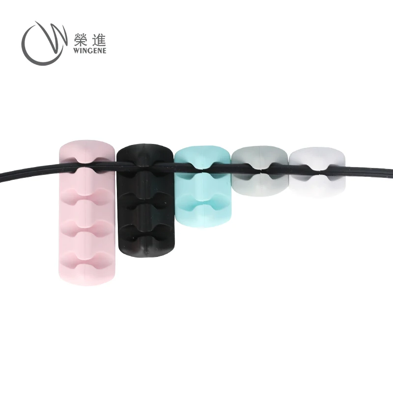 New Convenient Silicone Earphone USB Cable Clips Holder Desktop Cable Manager Organizer