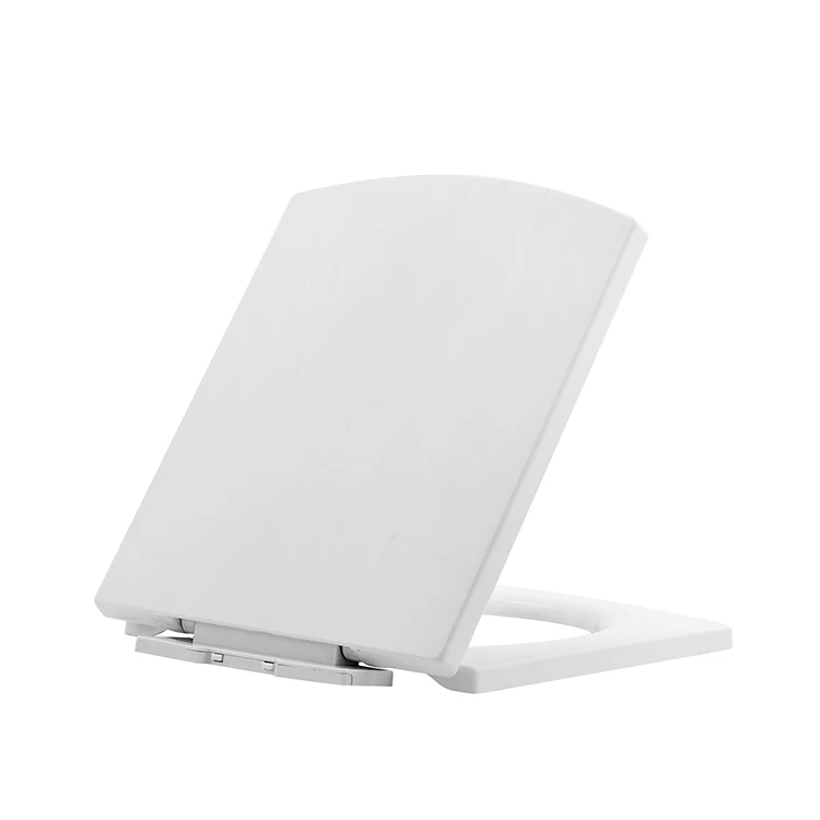 High quality 032 bathroom sanitary ware soft close square flushable toilet lid PP toilet seat cover for hotel