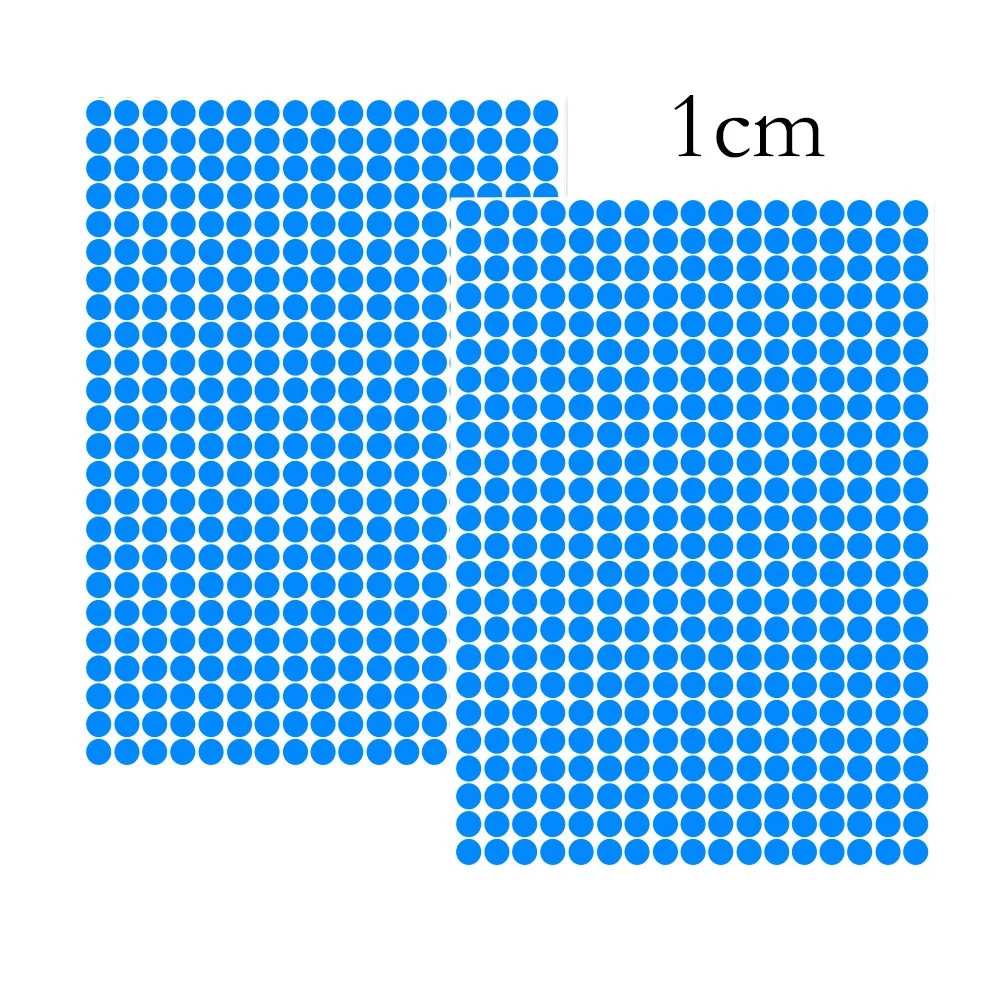 Customized Colored Paper 1cm Round Self Adhesive Stickers Small Round Sticker Fruit Label Printing On Sheet